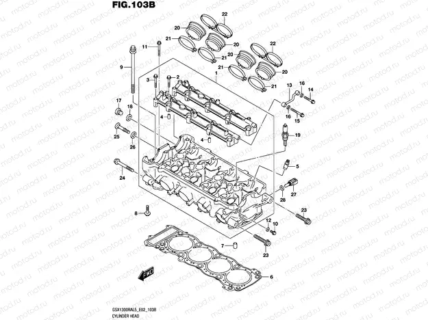103B - CYLINDER HEAD (GSX1300RAL5 E19)