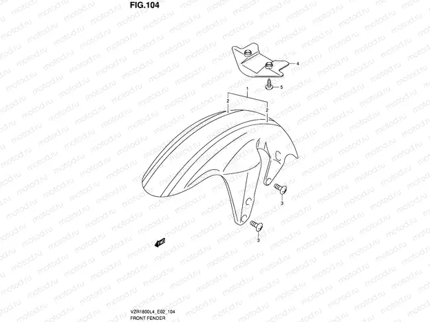 104 - FRONT FENDER (VZR1800ZUFL4 E19)