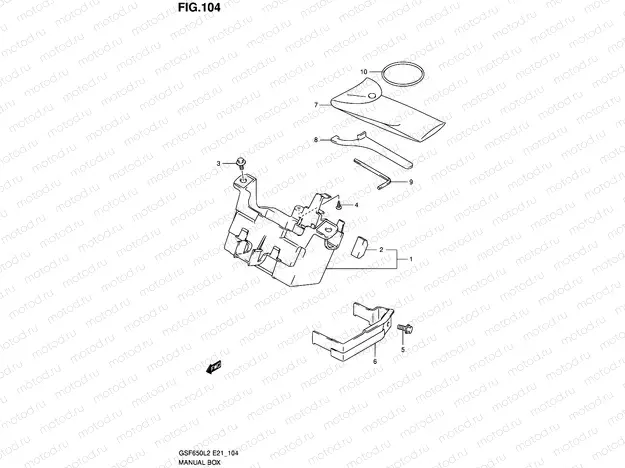 104 - MANUAL BOX (GSF650SUL2 E21)
