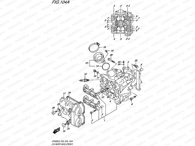 104A - CYLINDER HEAD (FRONT)