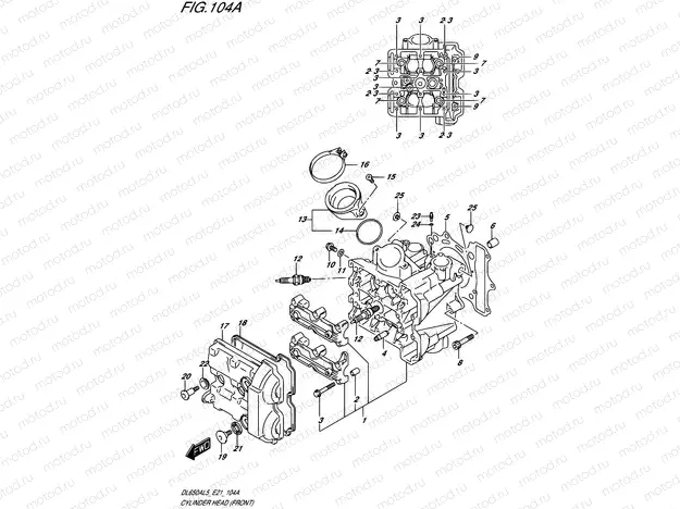 104A - CYLINDER HEAD (FRONT)