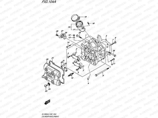 104A - CYLINDER HEAD (FRONT)