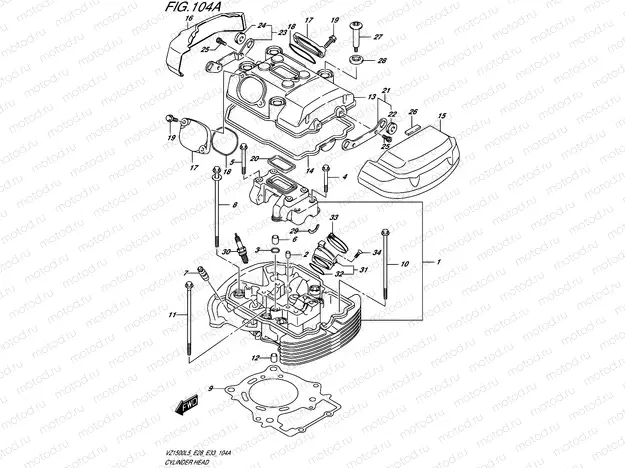 104A - CYLINDER HEAD (FRONT)