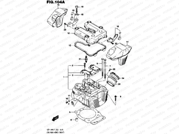 104A - CYLINDER HEAD (FRONT) (VZR1800L7 E19)