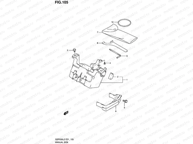 105 - MANUAL BOX (GSF650SAL2 E21)