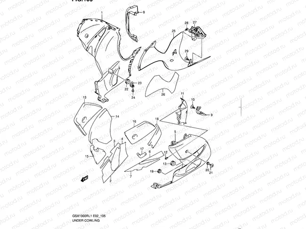 105 - UNDER COWLING