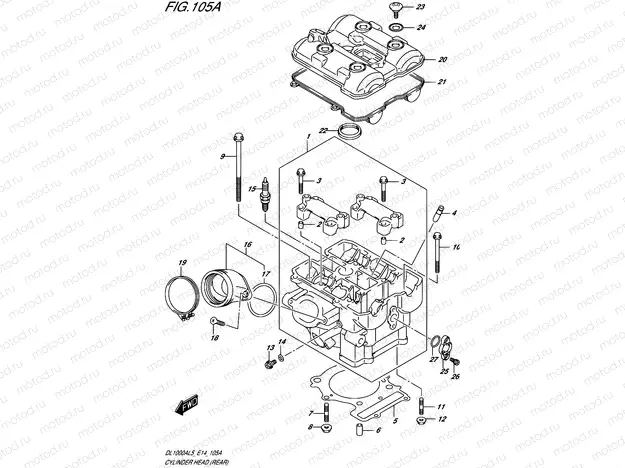 105A - CYLINDER HEAD (REAR)
