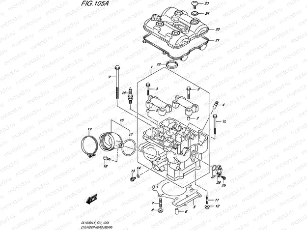 105A - CYLINDER HEAD (REAR)