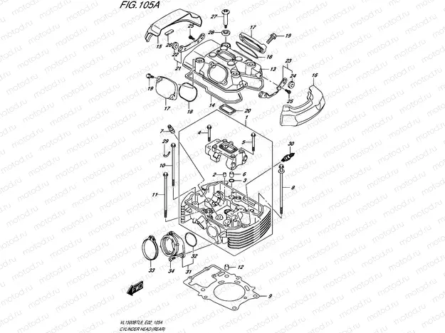 105A - CYLINDER HEAD (REAR)