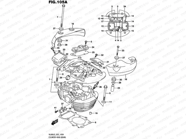 105A - CYLINDER HEAD (REAR) (VL800L5 E02)