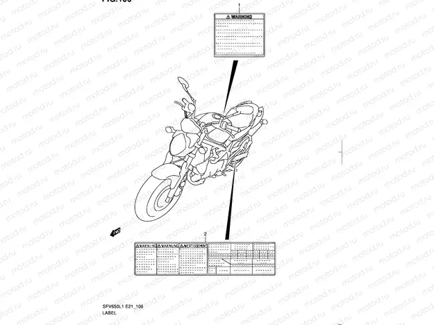 106 - LABEL (SFV650UL1 E24)