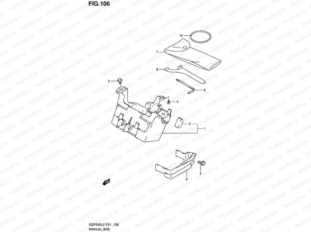 106 - MANUAL BOX (GSF650SUAL2 E21)