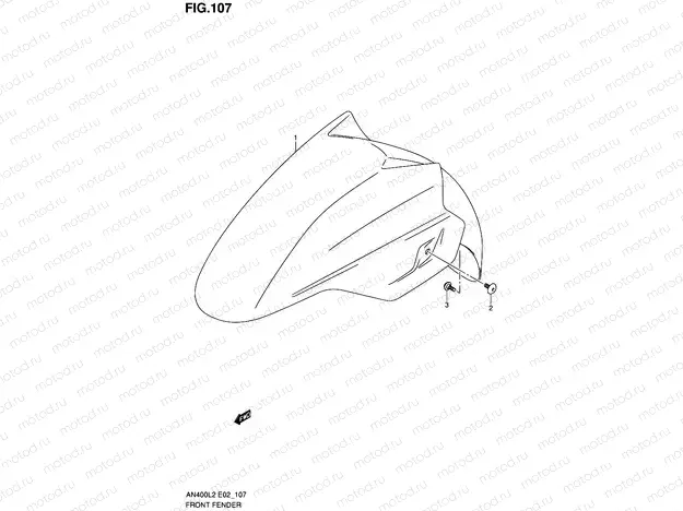 107 - FRONT FENDER (AN400AL2 E19)