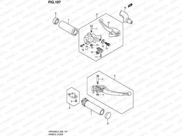 107 - HANDLE LEVER (VZR1800L4 E19)