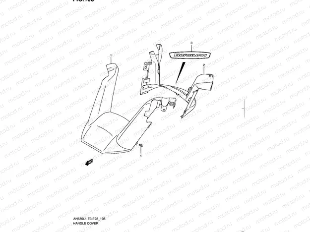 108 - HANDLE COVER (AN650L1 E03)