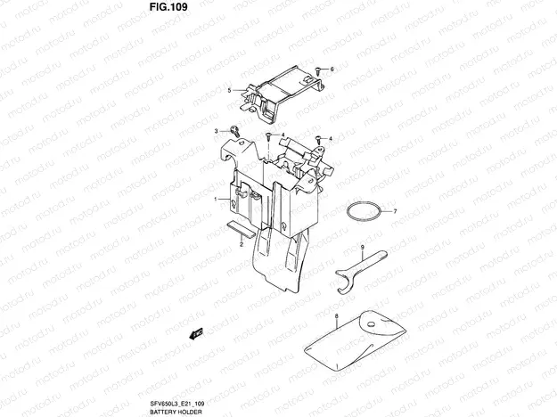 109 - BATTERY HOLDER (SFV650UL3 E24)