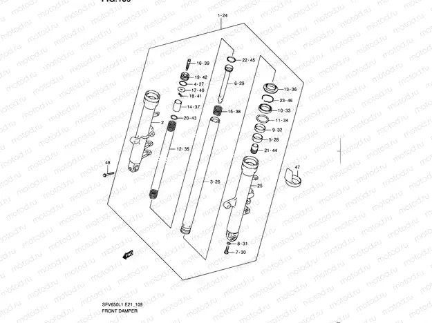 109 - FRONT DAMPER (SFV650L1 E21)