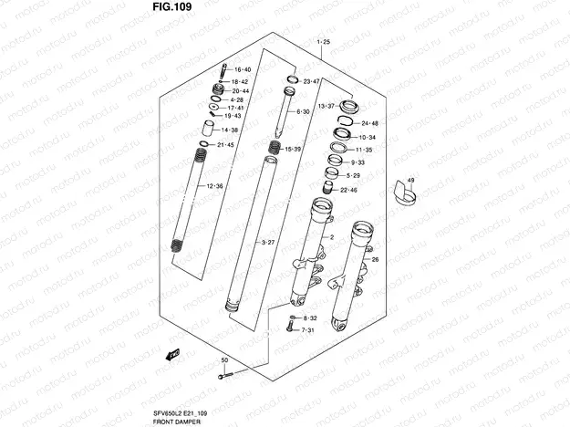 109 - FRONT DAMPER (SFV650L2 E21)