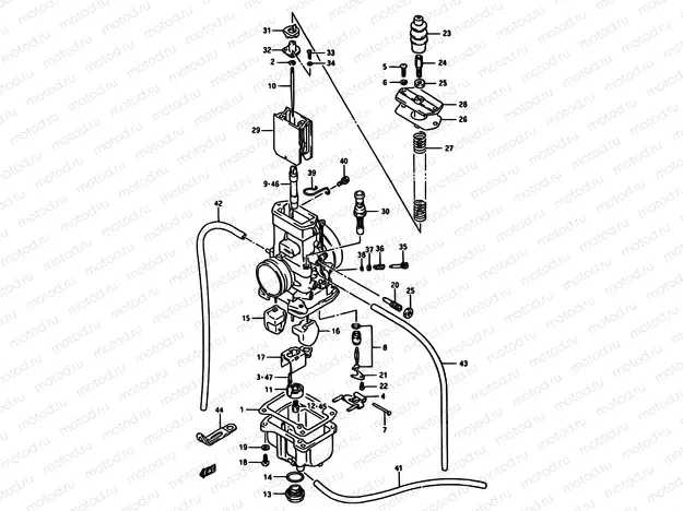 10A - CARBURETOR (MODEL H E.NO.106551~)