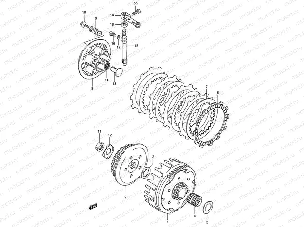 10A - CLUTCH (MODEL K/L/M/N/P/R/S)