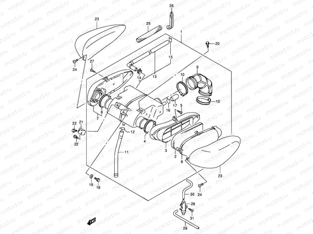 11 - AIR CLEANER (MODEL Y/K1)