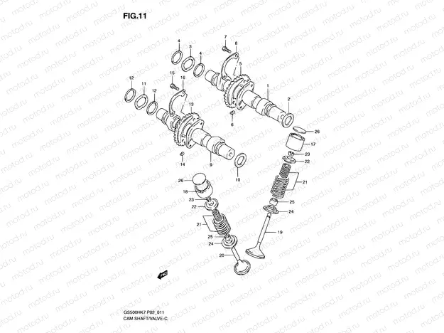 11 - CAMSHAFT-VALVE