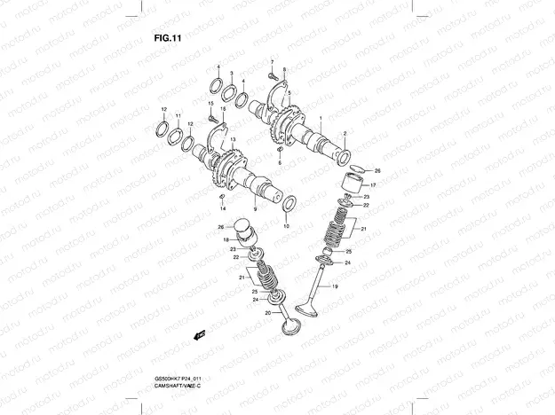 11 - CAMSHAFT-VALVE
