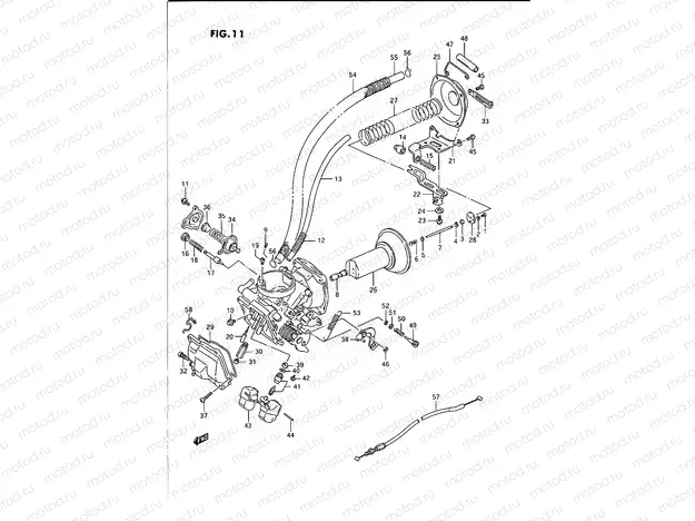 11 - CARBURETOR (FRONT)(MODEL H/J/K/L/M/N/P/R)