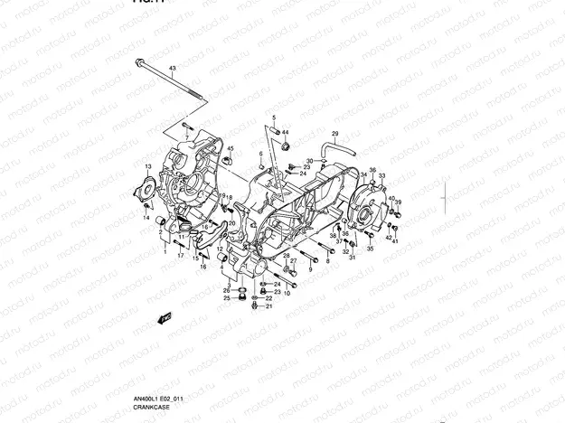 11 - CRANKCASE (AN400ZAL1 E51)