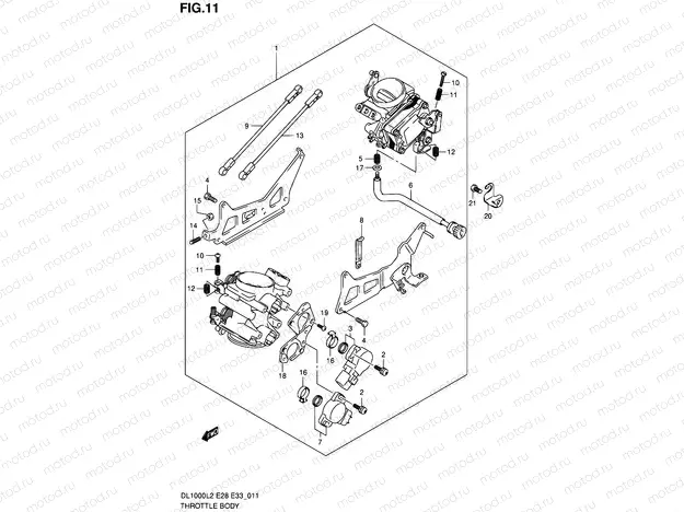 11 - THROTTLE BODY (DL1000L2 E28)