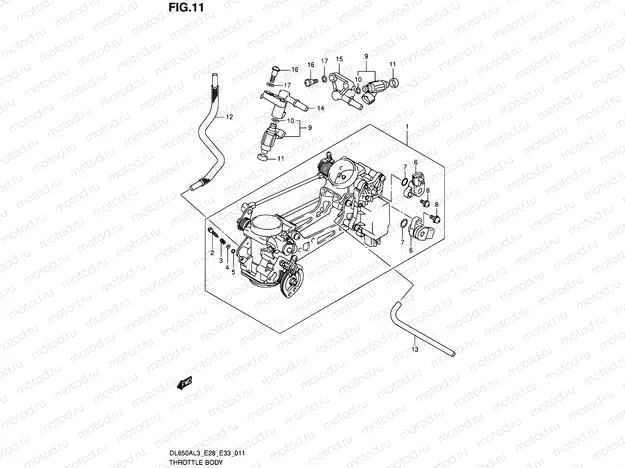 11 - THROTTLE BODY (DL650AL3 E28)