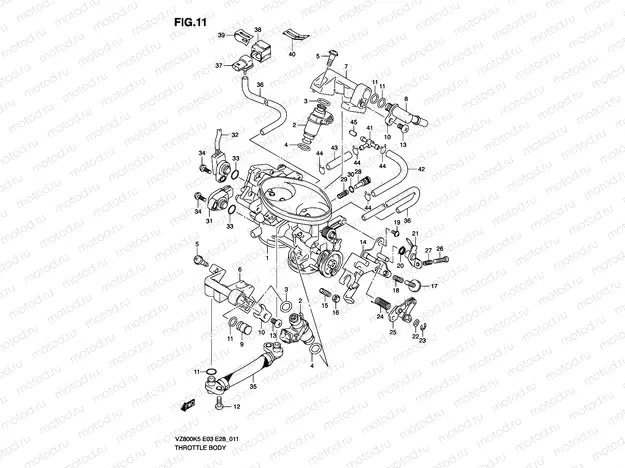 11 - THROTTLE BODY (MODEL K5/K6/K7/K8)
