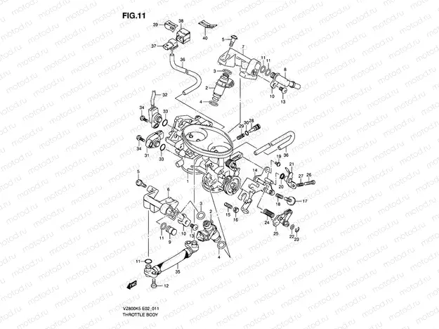 11 - THROTTLE BODY (MODEL K5/K6/K7/K8)