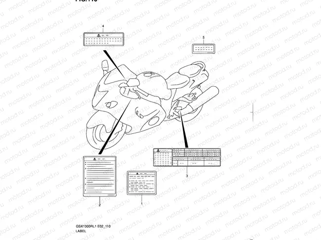 110 - LABEL (GSX1300RL1 E51)
