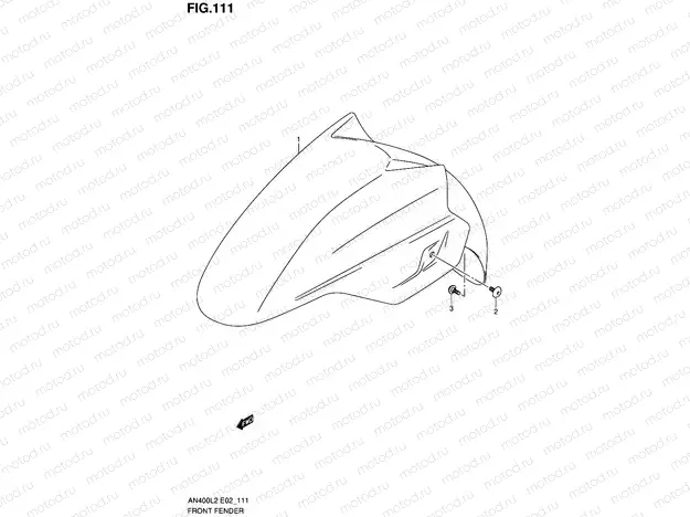 111 - FRONT FENDER (AN400ZAL2 E51)