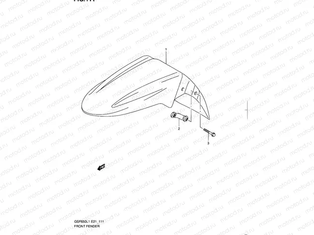 111 - FRONT FENDER (GSF650L1 E21)