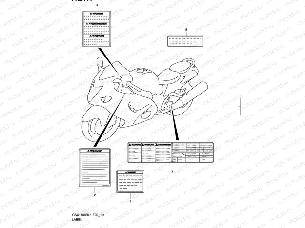 111 - LABEL (GSX1300RUFL1 E19)