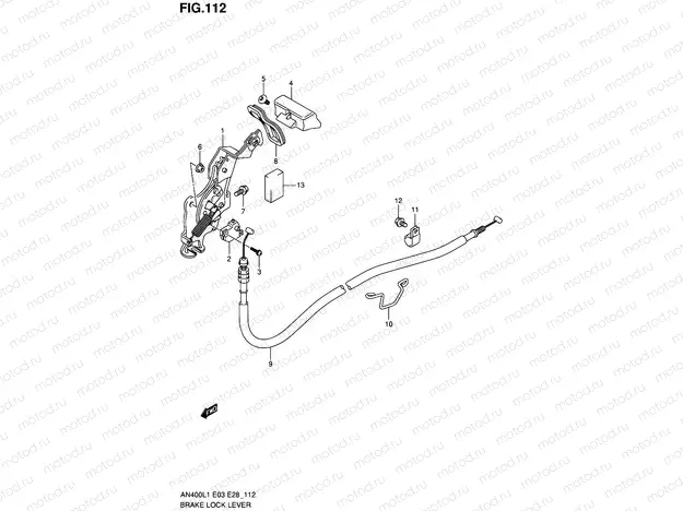 112 - BRAKE LOCK LEVER