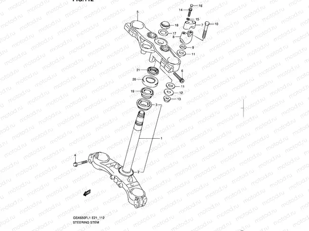 112 - STEERING STEM (GSX650FL1 E24)