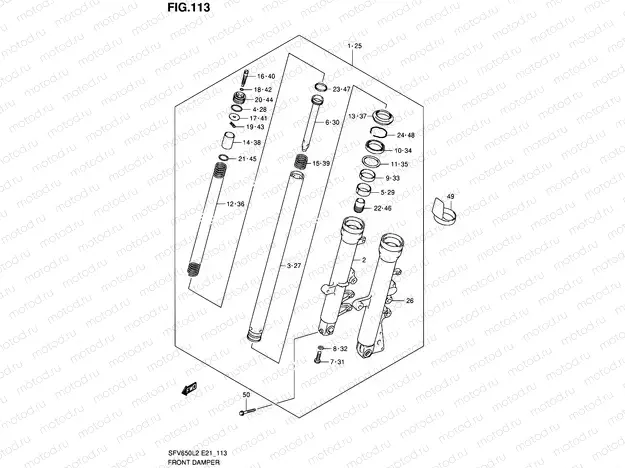 113 - FRONT DAMPER (SFV650AL2 E21)
