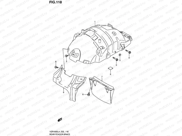 118 - REAR FENDER BRACE