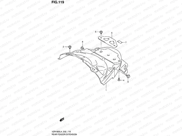119 - REAR FENDER EXTENSION