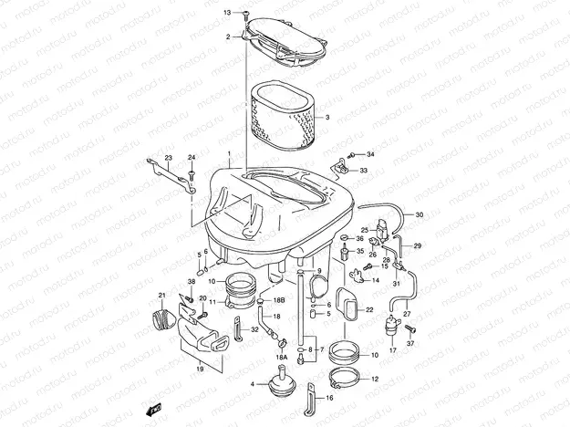 11A - AIR CLEANER (MODEL W/X/Y/K1)