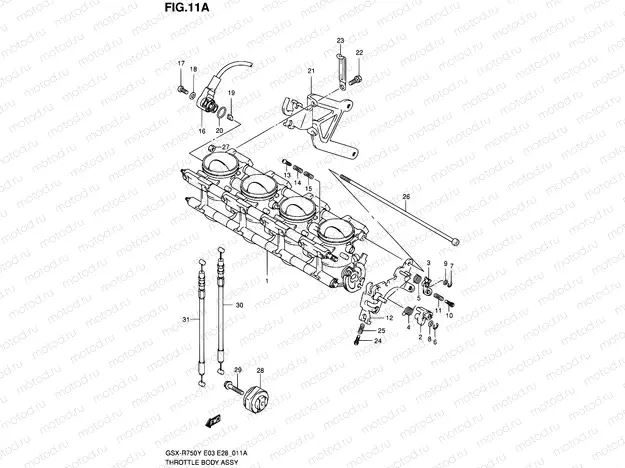11A - THROTTLE BODY (MODEL K1)