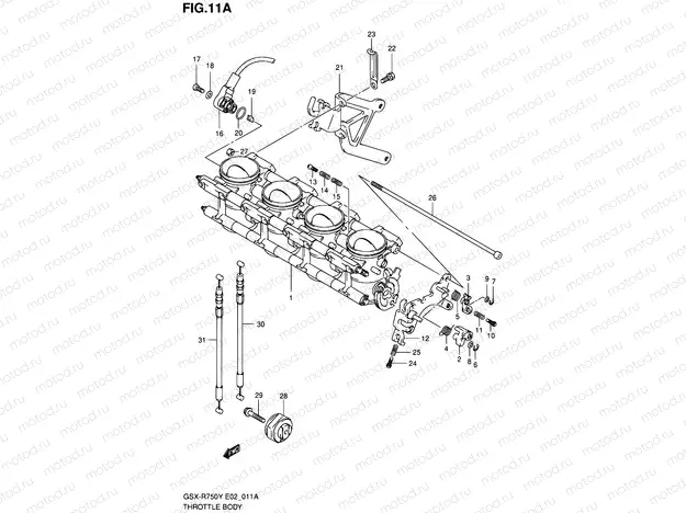 11A - THROTTLE BODY (MODEL K1)