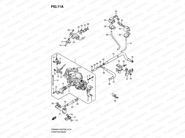 11A - THROTTLE BODY (MODEL K9)