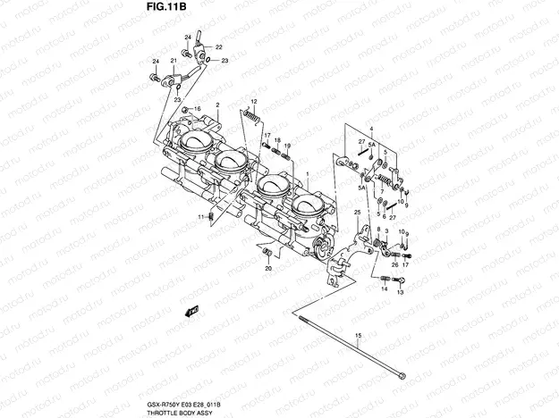 11B - THROTTLE BODY (MODEL K2)