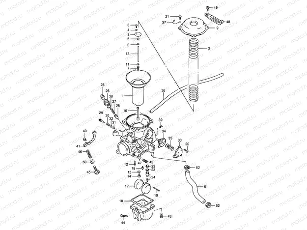11C - CARBURETOR (REAR)(MODEL T/V)