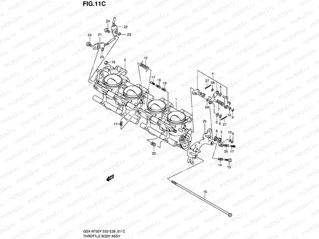11C - THROTTLE BODY (MODEL K3)
