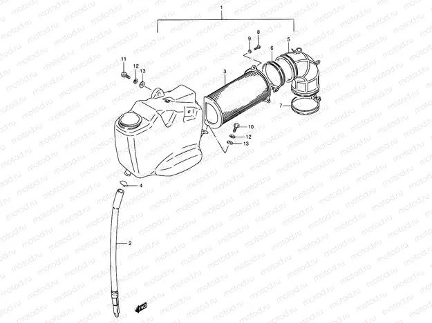 12 - AIR CLEANER (FRONT)(MODEL N/P/R)